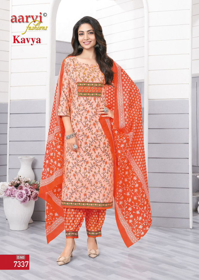 Kavya Vol 1 By Aarvi Printed Premium Cotton Kurti With Bottom Dupatta Wholesale Price In Surat